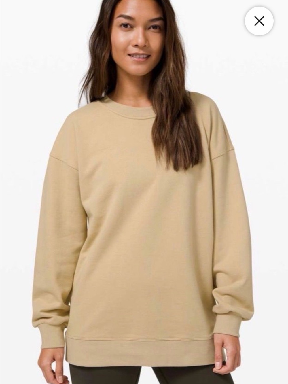 Lululemon Perfectly Oversized Crew in Trench Size 8